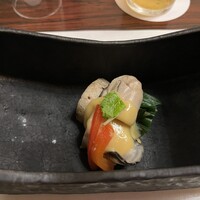 個室会席 北大路 八重洲茶寮 - 箸休め(牡蠣の酢味噌掛け)