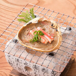 Grilled crab shell with miso paste