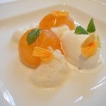 シュマン - Gelée de MANDARINE et de PAMPLEMOUSSE parfumée canpari glace au rose