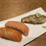 Abeno Sushi Ebisu - 飲めるサーモン、のどぐろ昆布〆炙り