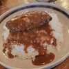 遊遊 - ハンバーグカレー大盛り　ルーはまだまだ残ってます