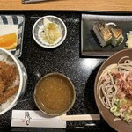 福そば - ミニソースカツ丼と焼き鯖寿司とおろしそばセット