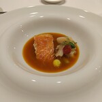 La Vallee d'Or - 松輪の金目鯛（ソースを注いだ後）