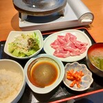 熔岩焼肉 快晴 - ラム定食（1,100円）