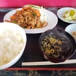 富士食堂 - Ａランチ　ランチ豚カルビ焼きライス　７５０円