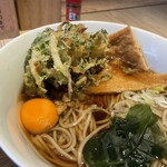 蕎麦 いまゐ - どれも4番バッターです。薄衣の生海苔の天ぷらはツユに溶けると花が開きます