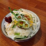 俺の中華たなか家 - ワンタンを半ライスへ移設した「アレンジミニ辛味噌ワンタン丼」♬ これ❗美味しさ間違いなし❗❗