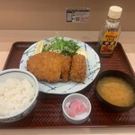 Tsukiji Shokudou Genchan - マグロメンチと季節のコロッケ定食【2023.10】