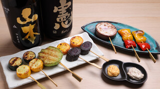 Sensai Bishu Shinjuku Zuratan - 野菜串の5種盛