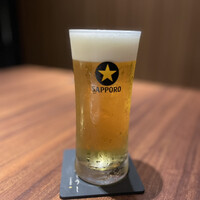 ふらの和牛よしうし神楽坂通り - 飲み放題の生ビールは黒ラベル