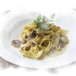 Cream pasta with Italian porcini and three kinds of mushrooms