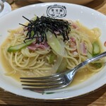 果実園 リーベル - 和風パスタは、グリーンアスパラ、ベーコン