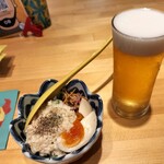 ユラユラ 浅草店 - ポテサラと生ビール