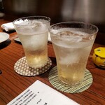 Ishii Junia - 乾杯の梅酒ソーダ割り。