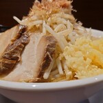ラーメンつけ麺　笑福 - 味噌ラーメン(野菜ちょいマシニンニクマシカラメマシマシあとフトゥ)♪
