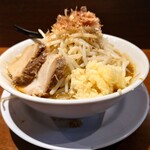 ラーメンつけ麺　笑福 - 味噌ラーメン(野菜ちょいマシニンニクマシカラメマシマシあとフトゥ)♪