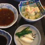 Hisabou - 天刺定食　ポテトサラダ、お漬物