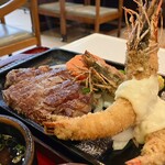 みみてい - 料理写真:ヒレステーキと海老フライのセット