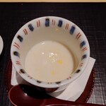 日本料理 柳燕 - 羅臼の鱈の白子と北海道忠類の百合根の茶碗蒸し