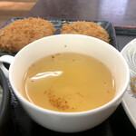 Ogurogawa Pa-Kingu Eria Nobori Sen Fu-Do Ko-To - ごぼうの風味？かな…
      少しピリ辛なおいしいスープです♡