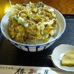 手打ちそば処 椿屋 - ランチメニュー　　　　　　　　野菜かき揚げ天丼＋蕎麦