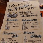 GROTTA PICCOLA  - 翠ジンソーダの山椒、直七、土佐柚子はこのお店おすすめだそうで、店員のお姉さん曰く、他の店では無い、お店オリジナルだそうです。
      そこまで言うのならと、土佐柚子を注文しました。