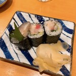 鮨 うみから - いつもの締めは、しめサバガリマキ。