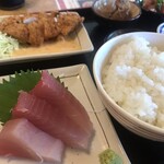 まぐろ三昧那智 - お造りとマグロかつ