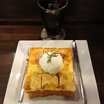 くるみ - 芋はちみつトーストのドリンクセット(アイスコーヒー)