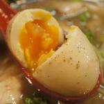 無鉄砲  - スープに影響が出ないように塩を中心に味付けしたとおもわれる味タマゴ　旨いです！