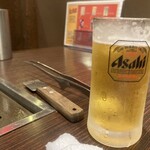 焼肉 天道 - アサヒスーパードライ小(¥360)