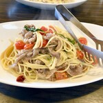 ピッツエリアバール　CACTUS　D'ORO - ・知多牛しゃぶとアイコプチトマトのペペロンチーノ　スパゲティ