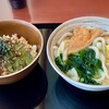 郷屋敷 - ミニ天丼セット(かやくうどん・野菜天丼) 820円