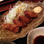 ２０１３年１０月２８日（オープン初日）のかきフライ定食（９５０円）