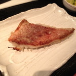 ２０１３年１０月２８日（オープン初日）の赤魚の塩麹焼き定食（９５０円）