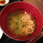 和食　貴山 - 定食の味噌汁２０１３年１０月