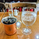 三番館 - アイスコーヒーとお水