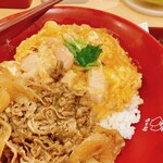 なか卯 - 料理写真:親子丼と牛丼のあいがけ大盛り