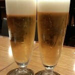 キッチン雅木 - まずはビールで (*･∀･)人(･◇<*)