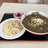 石川家食堂 - 黒ゴマ担々麺と半チャーハン