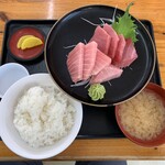 小川港魚河岸食堂 - 天然南鮪トロ盛合せ定食