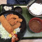 丼処 山助 - ミックスフライ定食