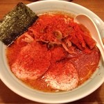 麺通 - カラフトらーめん（辛背油）激こってりで　辛さ3倍　780＋40円