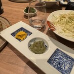 銀座とんかつ檍 - 辛子と茎わさび