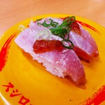 Sushiro - 炙り超大切り キハダマグロ ゼリーポン酢