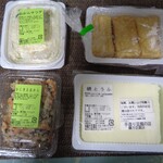 藤方豆腐店 - おからサラダ、ソフト生揚げ、おから、絹豆腐