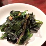 龍口酒家 - ⑧金時草と干しエビの炒め物