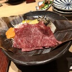 いかの墨 大宮店 - 村上牛の朴葉味噌焼き