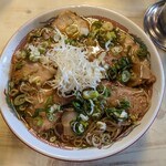 中華そば 喜久家 - 別日チャーシュー麺+大盛+ネギ。