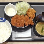 Matsuno ya - チキンかつ＆カキフライ（２個）（ご飯大盛り）